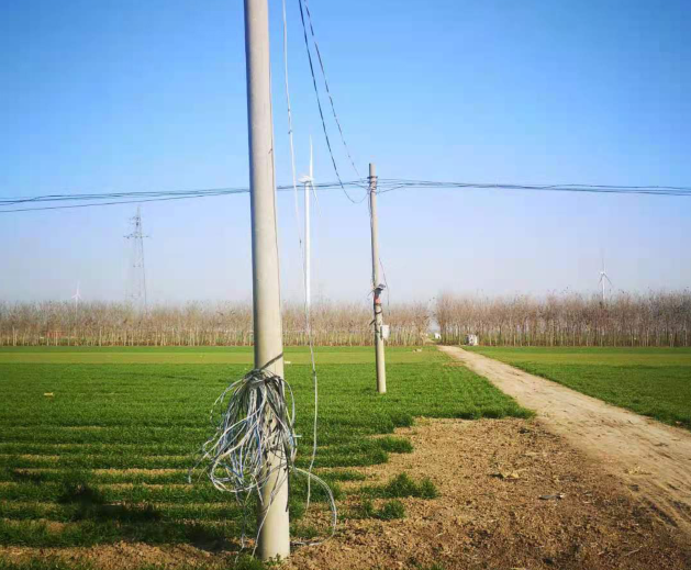 河南鄢陵县陶城镇:供电所管理混乱地爬线 裸露线 遍地开花。